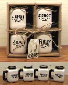 Ceramic Mason Jar Shot Glass Set