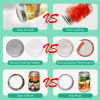 100 Count, 86mm Wide Mouth Canning Lids, Mason Canning Jar Lids Fits for Ball