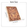 BEEFURNI Teak Cutting Board Endgrain Small Size 16x12x1.45 inches (4PCS)