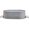 Better Homes & Gardens- Oval Galvanized Tub, 20.27" L x 11.22" W x 5.7" H