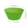 10pcs Silicone Muffin Cup; Cake Cup; Kitchen Baking Mold; Non-Stick Surface Cupcake Liners For Home Baking; Color Random