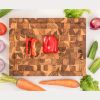 BEEFURNI Teak Cutting Board Endgrain Small Size 16x12x1.45 inches (4PCS)