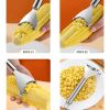 1pc Stainless Steel Corn Planer; Corn Peeler; Cob Remover Tool With Ergonomic Handle; Kitchen Gadgets