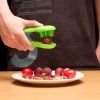 Grape Tomato Cherry Strawberry Cutter - Multifunctional Vegetable and Fruit Cutter - No Blade - Green - Creative Kids Supplies - Kitchen Gadget