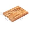 Chopping Board 15.7"x11.8"x1.6" Solid Wood Acacia