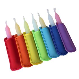 2/5pcs Colorful Neoprene Popsicle Holder Bag Freezer Icy Pole Ice Sleeve Protector For Ice Cream Tools For Party Supply (Color: mixed colors)