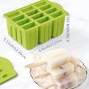 1pc New Summer Ice Cream Tools With Wooden Sticks Silicone Popsicle Molds Custom Mini Silicone Ice Cream Popsicle Mold